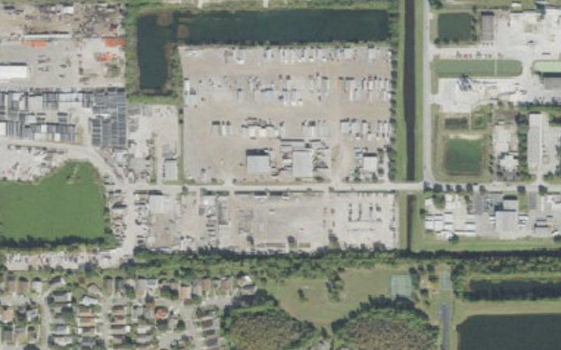 Aerial view of Safe Truck Parking Orlando
